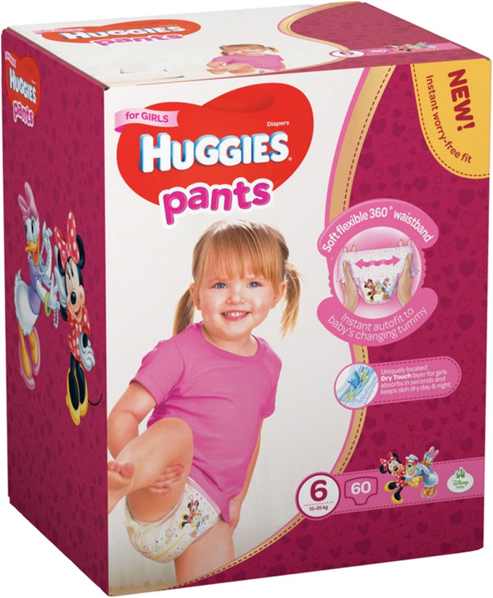 Підгузки-трусики Huggies Pants Girl 6 / 60 pcs