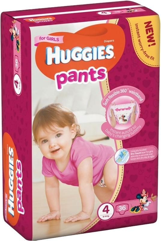 Підгузки-трусики Huggies Pants Girl 4 / 36 pcs