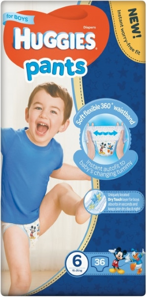 Подгузники-трусики Huggies Pants Boy 6 / 36 pcs