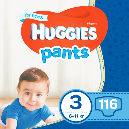 Підгузки-трусики Huggies Pants Boy 3 / 116 pcs
