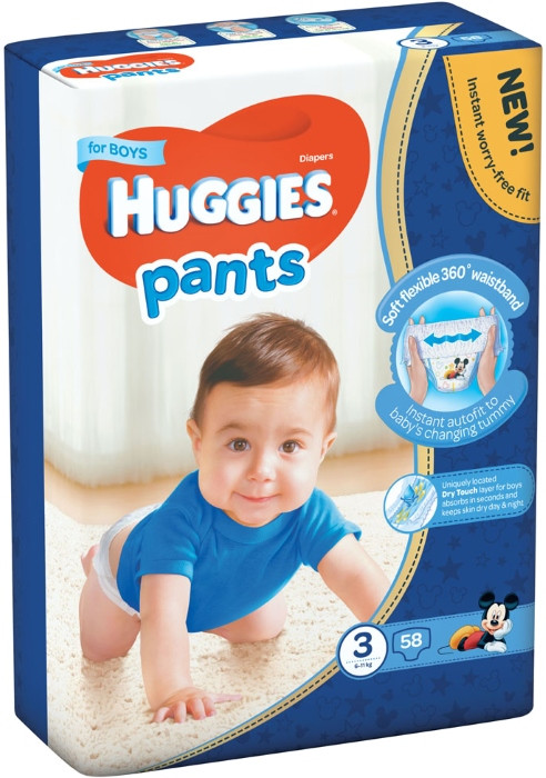 Підгузки-трусики Huggies Pants Boy 3 / 58 pcs