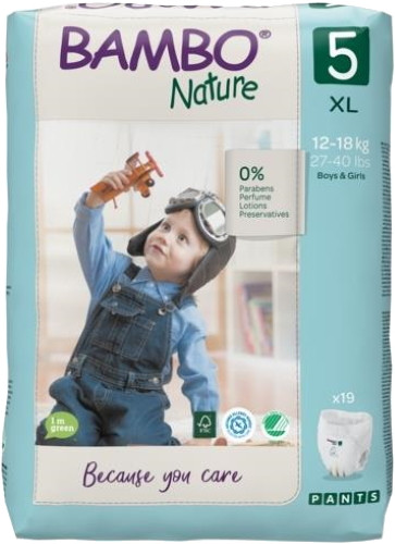 Подгузники-трусики Bambo Nature Pants 5 / 19 pcs