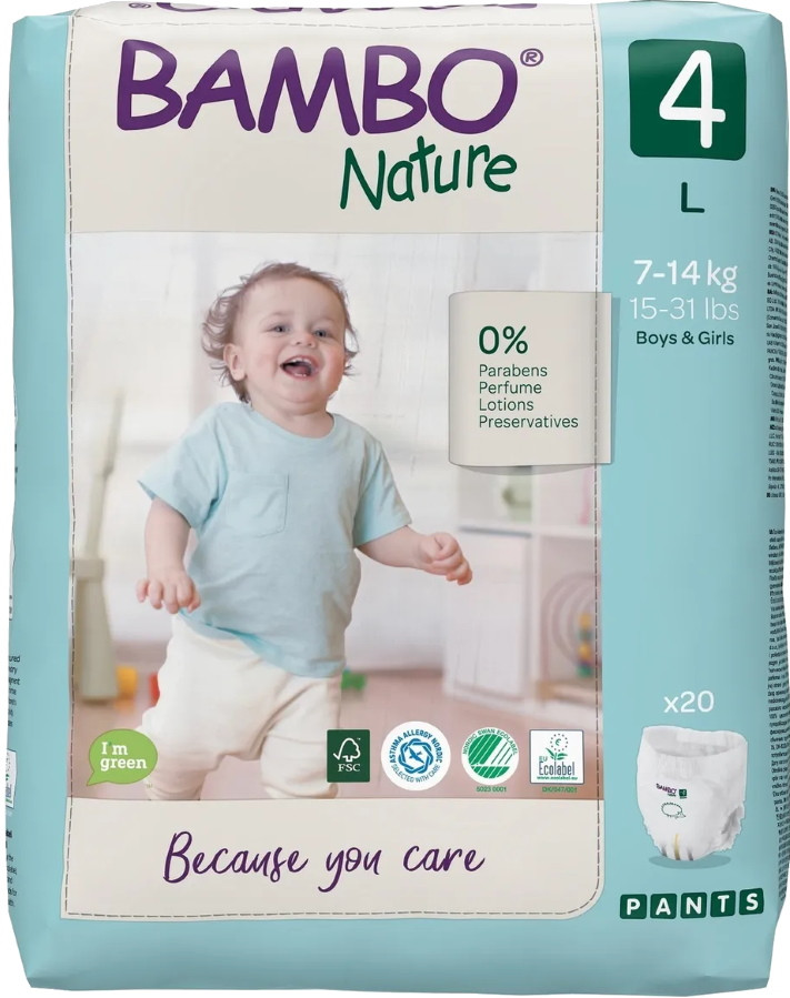 Подгузники-трусики Bambo Nature Pants 4 / 20 pcs