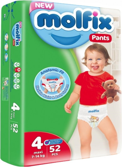 Подгузники-трусики Molfix Pants 4 / 52 pcs