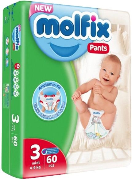 Подгузники-трусики Molfix Pants 3 / 60 pcs