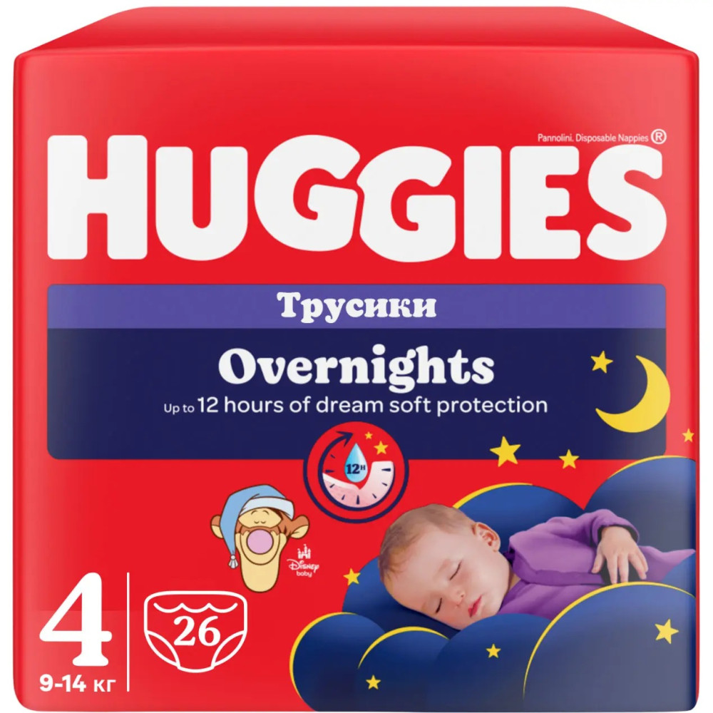 Подгузники-трусики Huggies Overnites Pants 4 / 26 pcs