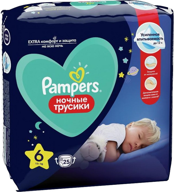 Подгузники-трусики Pampers Night Pants 6 / 19 pcs