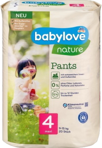 Подгузники-трусики Babylove Nature Pants 4 / 20 pcs