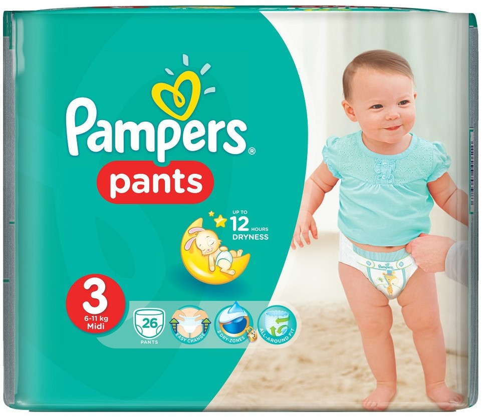 Подгузники-трусики Pampers Pants 3 / 60 pcs