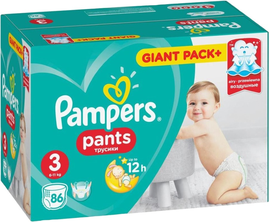 Підгузки-трусики Pampers Pants 3 / 86 pcs
