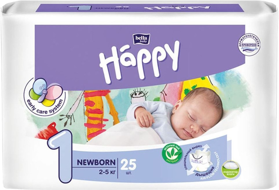 Подгузники Bella Baby Happy Newborn 1 / 25 pcs