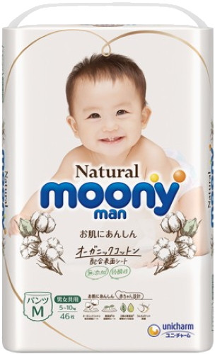 Подгузники-трусики Moony Natural Pants M / 46 pcs