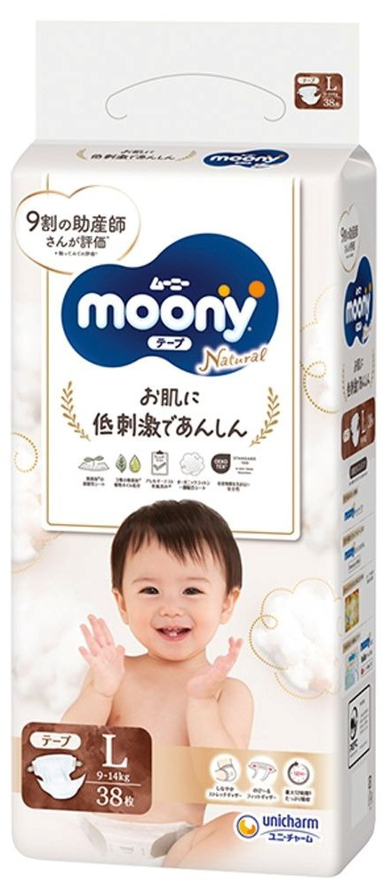 Підгузки Moony Natural Diapers L / 38 pcs