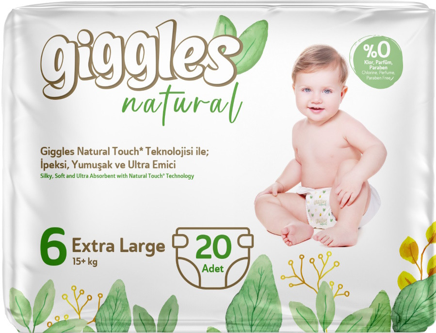 Підгузки Giggles Natural 6 / 20 pcs