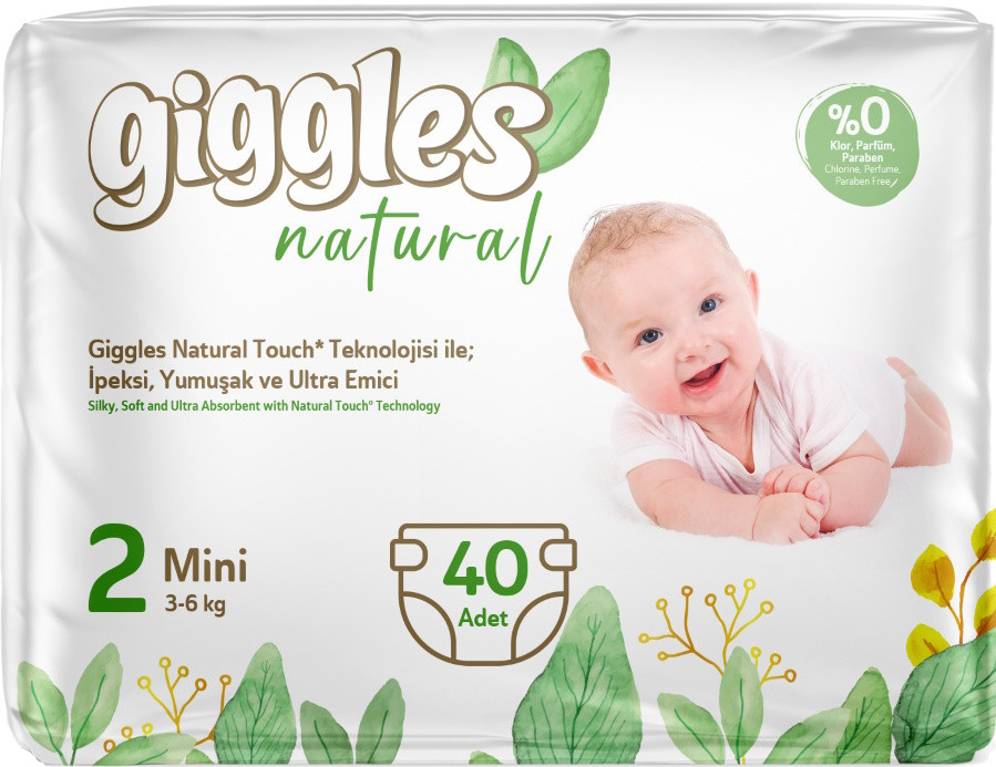 Підгузки Giggles Natural 2 / 40 pcs