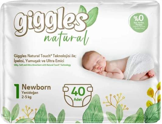 Підгузки Giggles Natural 1 / 40 pcs
