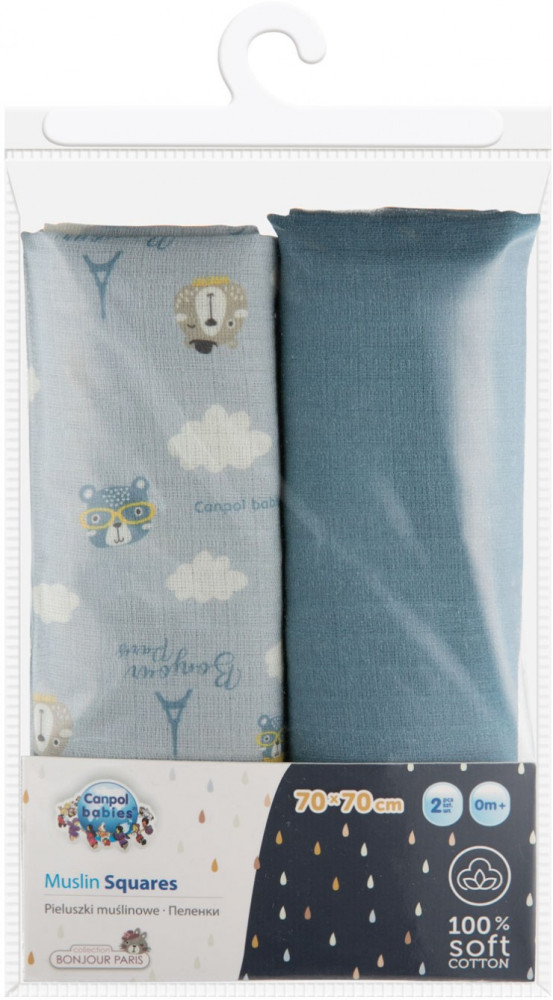 Пелюшки Canpol Babies Muslin Underpads 70x70 / 2 pcs