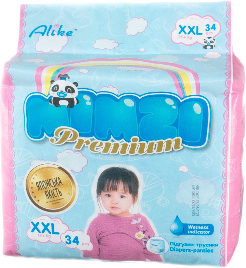 Подгузники-трусики Alike Mimzi Premium Pants XXL / 34 pcs