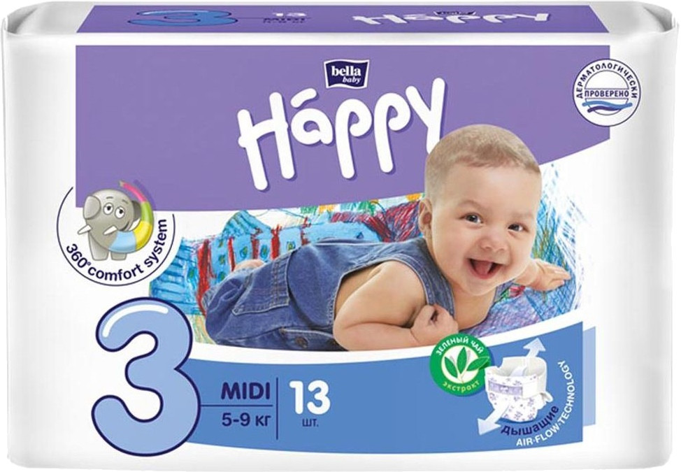 Подгузники Bella Baby Happy Midi 3 / 13 pcs