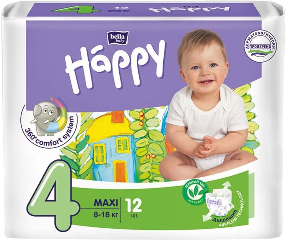 Подгузники Bella Baby Happy Maxi 4 / 12 pcs