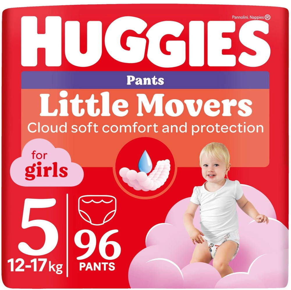 Подгузники-трусики Huggies Little Movers Pants For Girls 5 / 96 pcs