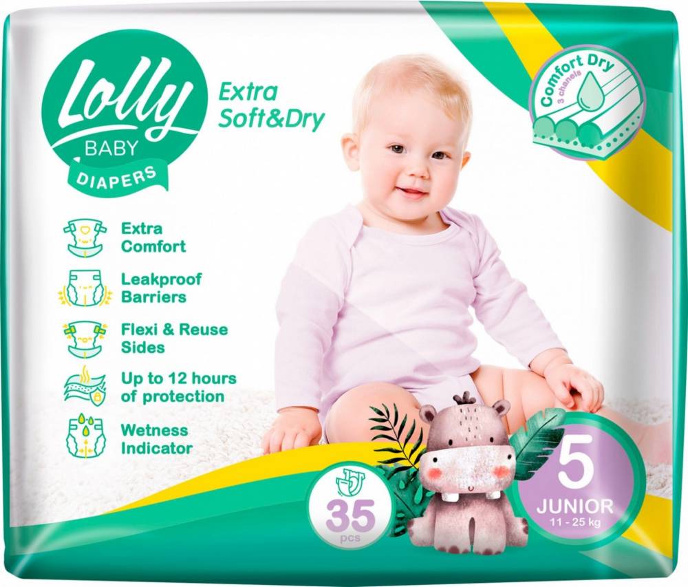 Підгузки Lolly Extra Soft & Dry 5 / 35 pcs