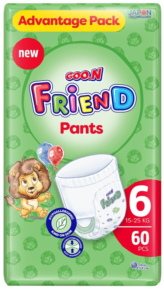 Подгузники-трусики Goo.N Friend Pants 6 / 60 pcs