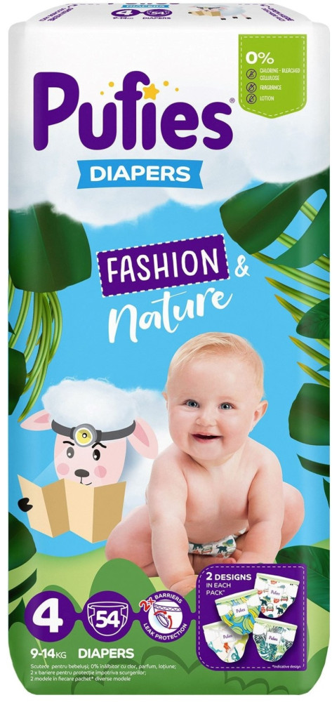 Подгузники Pufies Fashion & Nature 4 / 54 pcs