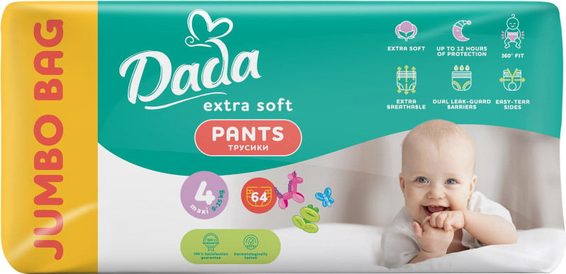 Подгузники-трусики Dada Extra Soft Pants 4 / 64 pcs