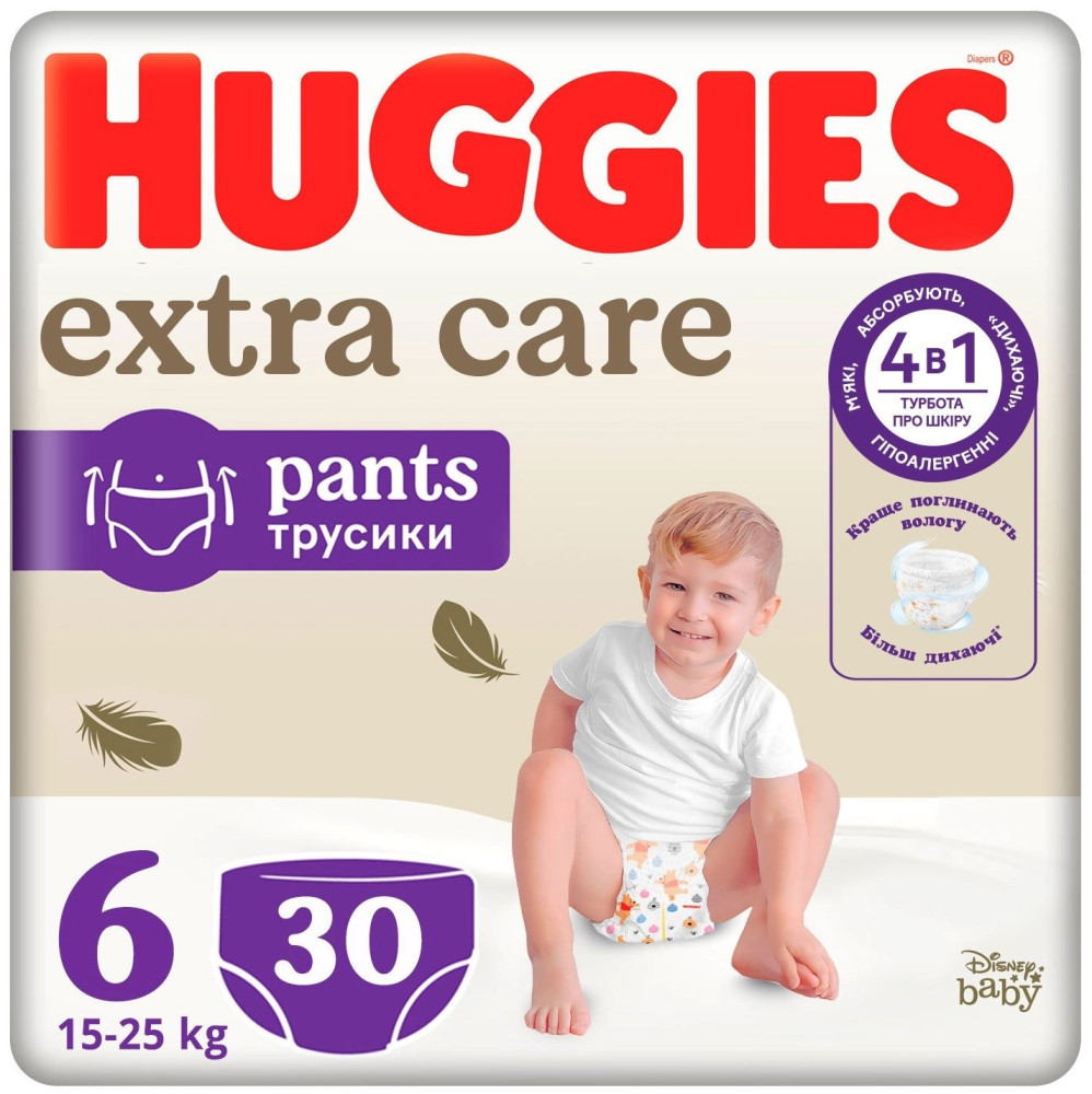 Подгузники-трусики Huggies Extra Care Pants 6 / 30 pcs