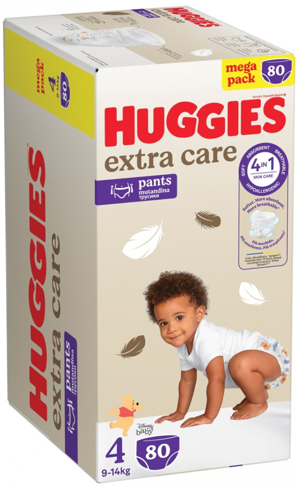 Подгузники-трусики Huggies Extra Care Pants 4 / 80 pcs