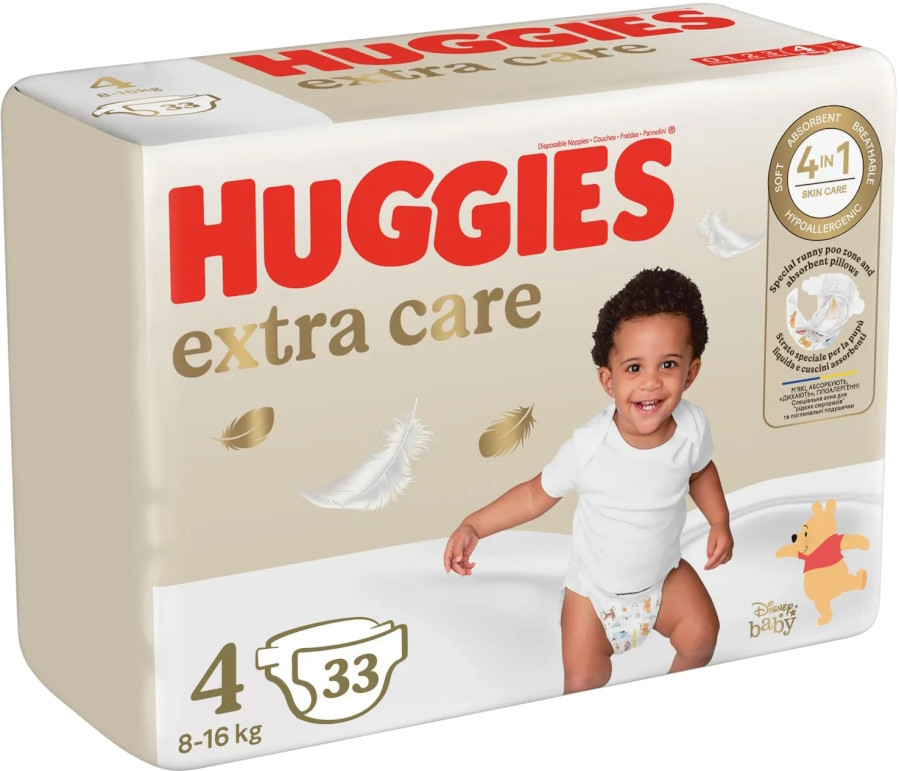 Подгузники Huggies Extra Care 4 / 33 pcs