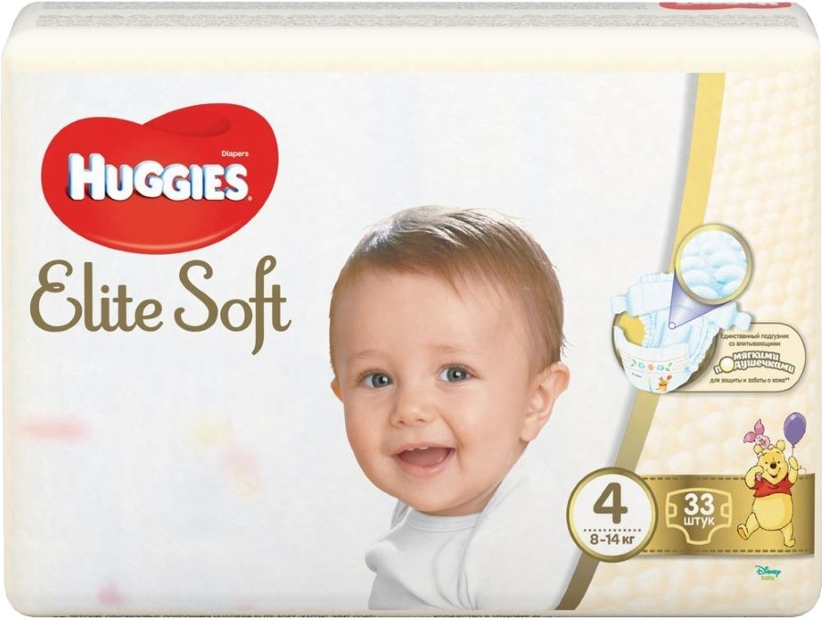 Підгузки Huggies Elite Soft 4 / 33 pcs