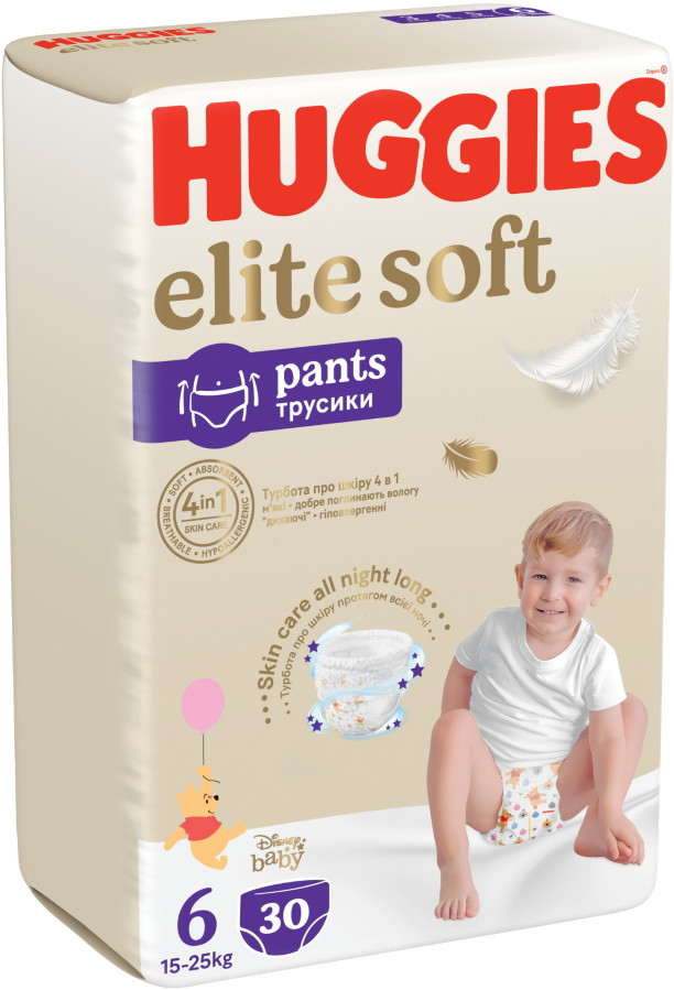 Підгузки-трусики Huggies Elite Soft Pants 6 / 30 pcs
