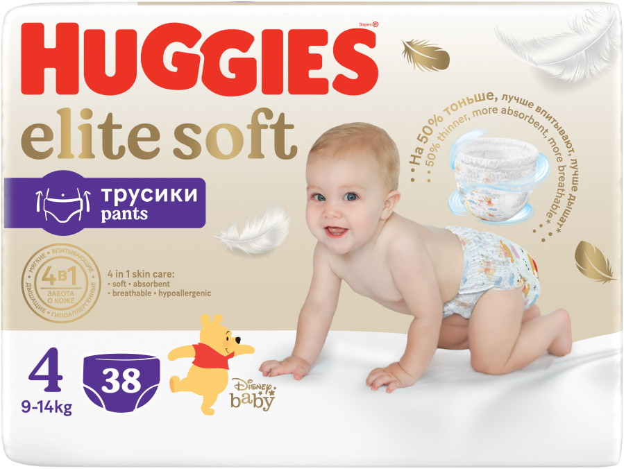 Підгузки-трусики Huggies Elite Soft Pants 4 / 38 pcs