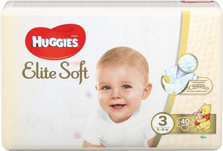 Підгузки Huggies Elite Soft 3 / 40 pcs