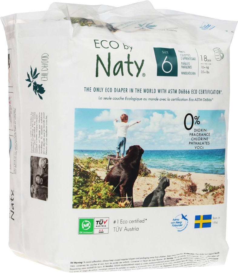 Подгузники-трусики Naty Eco Pants 6 / 18 pcs