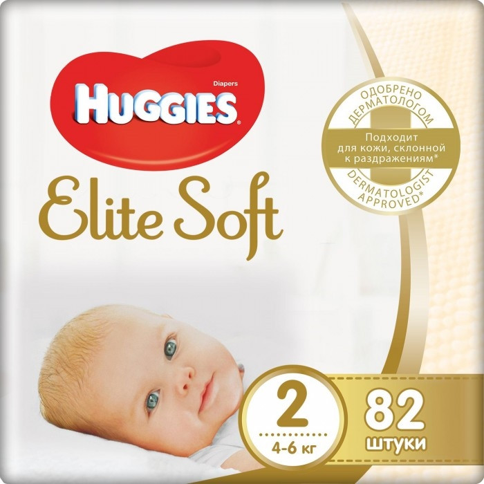 Підгузки Huggies Elite Soft 2 / 82 pcs