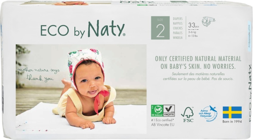 Подгузники Naty Eco 2 / 33 pcs
