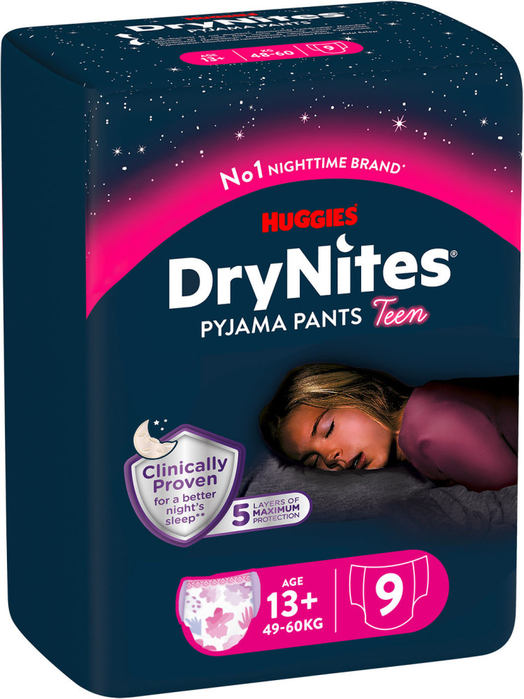 Подгузники-трусики Huggies DryNites Girl 4 / 9 pcs
