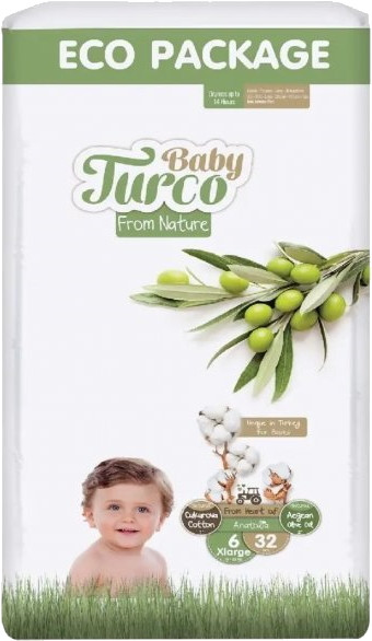 Підгузки Baby Turco Diapers XL / 32 pcs