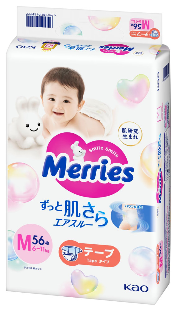 Підгузки Merries Diapers M / 56 pcs