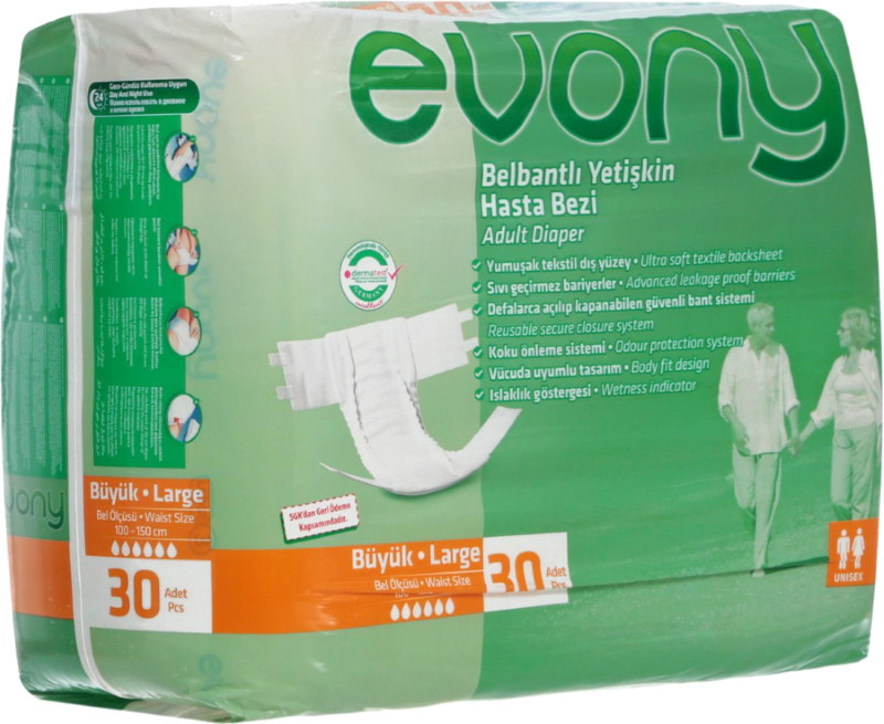 Підгузки EVONY Diapers L / 30 pcs