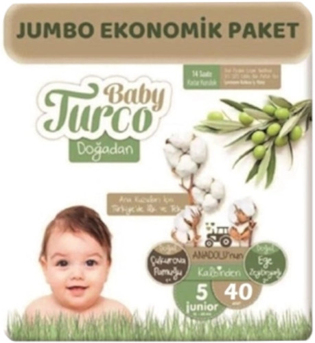 Підгузки Baby Turco Diapers Junior / 40 pcs