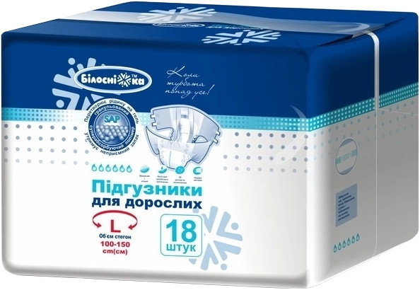 Підгузки Bіlosnіzhka Diapers L / 18 pcs