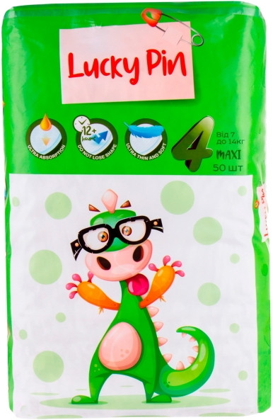 Підгузки LuckyPin Diapers 4 / 50 pcs