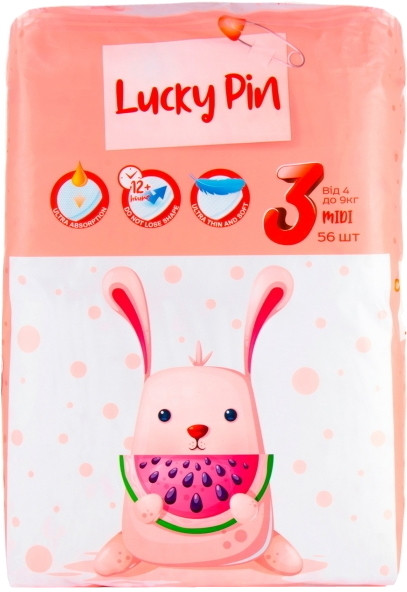 Підгузки LuckyPin Diapers 3 / 56 pcs