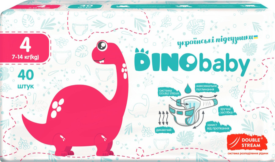 Підгузки Dino Baby Diapers 4 / 40 pcs