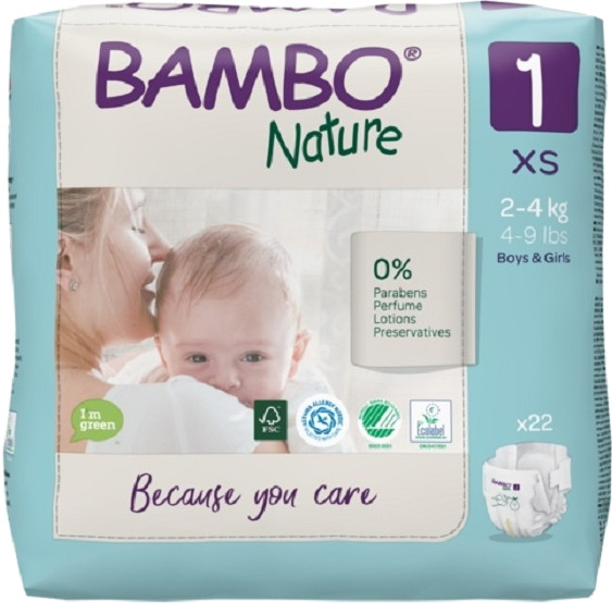Підгузки Bambo Nature Diapers 1 / 22 pcs