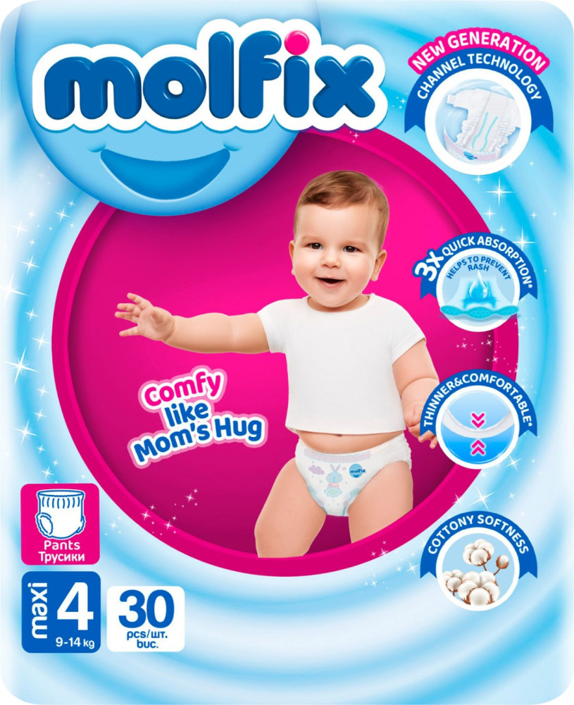 Подгузники-трусики Molfix Comfy Pants 4 / 30 pcs